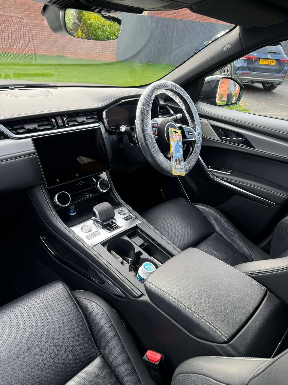 Jaguar dashboard and centre console after an interior detail