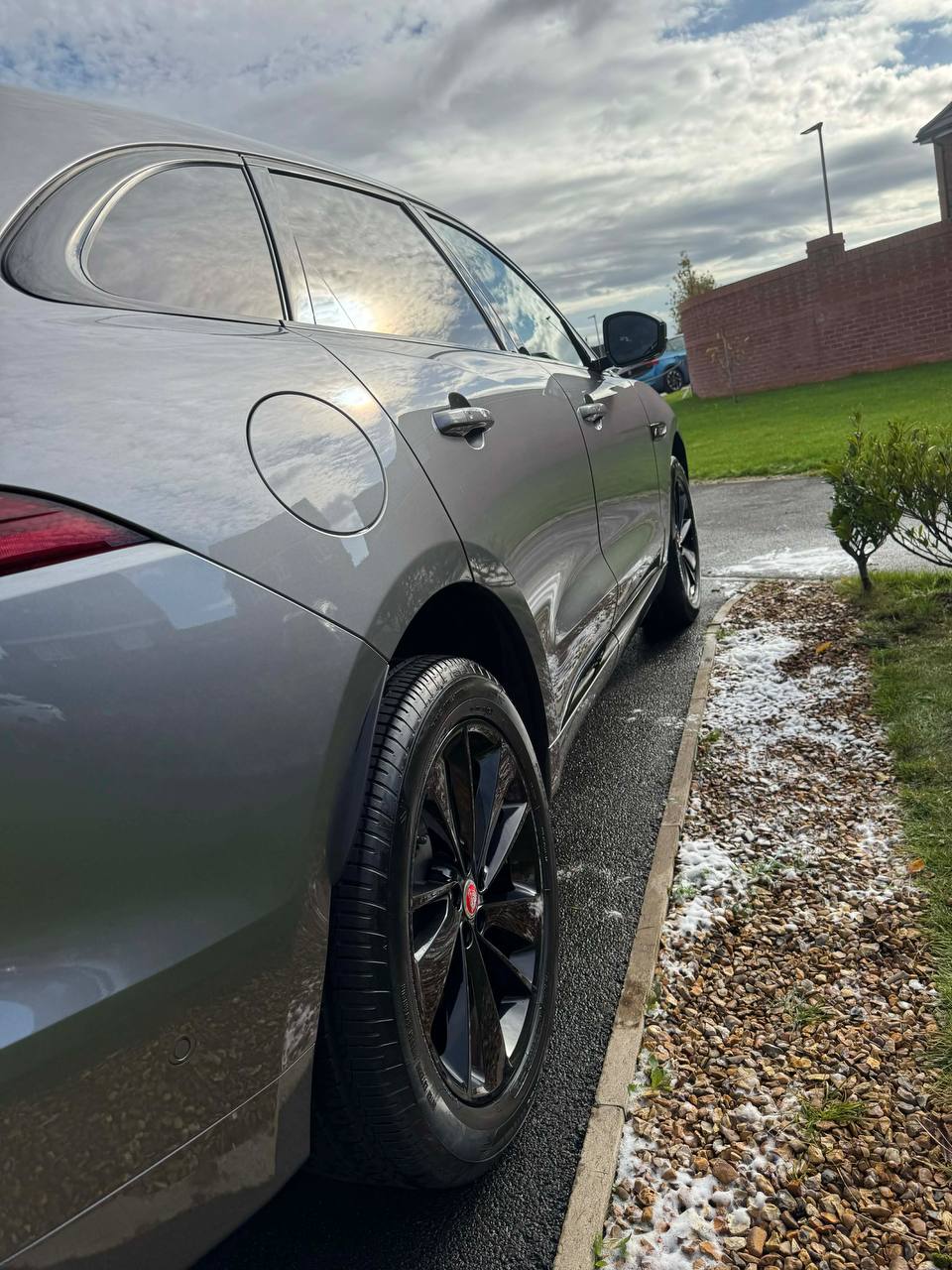 Grey Jaguar with deep reflective paintwork after a full detail